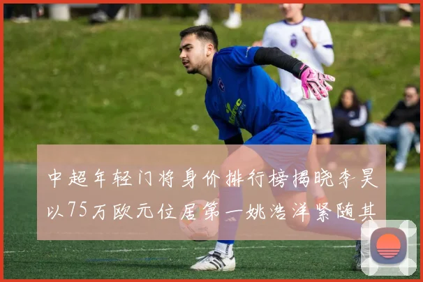 中超年轻门将身价排行榜揭晓李昊以75万欧元位居第一姚浩洋紧随其后